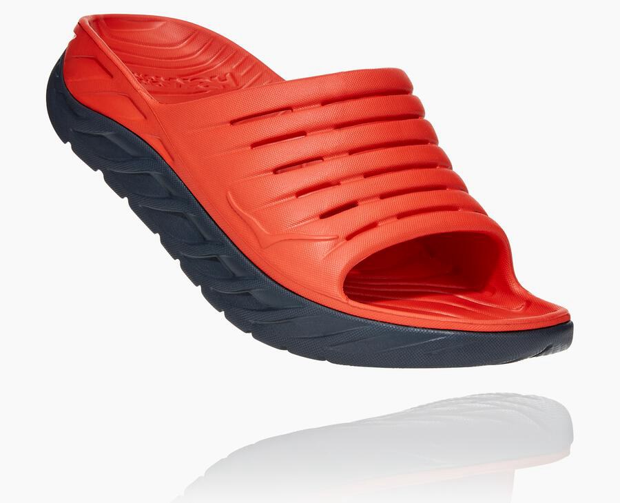 Hoka One One Slide Panske Červené - ORA Recovery - 75380-BQXW